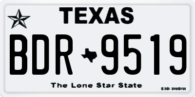 TX license plate BDR9519