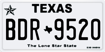 TX license plate BDR9520