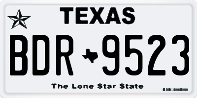 TX license plate BDR9523