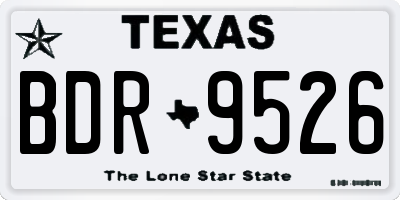 TX license plate BDR9526