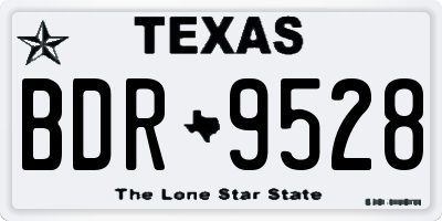 TX license plate BDR9528