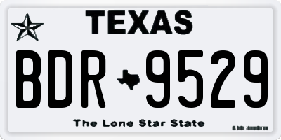 TX license plate BDR9529