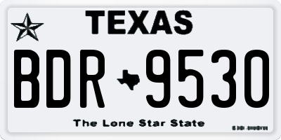 TX license plate BDR9530