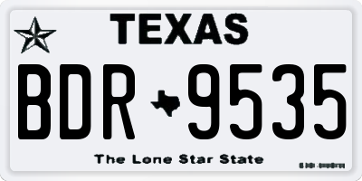 TX license plate BDR9535