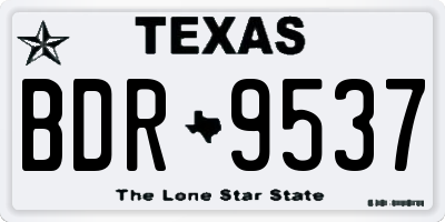 TX license plate BDR9537