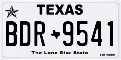TX license plate BDR9541