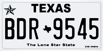 TX license plate BDR9545