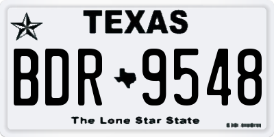 TX license plate BDR9548