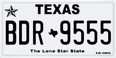 TX license plate BDR9555