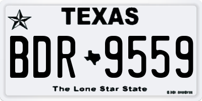 TX license plate BDR9559