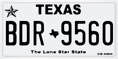 TX license plate BDR9560