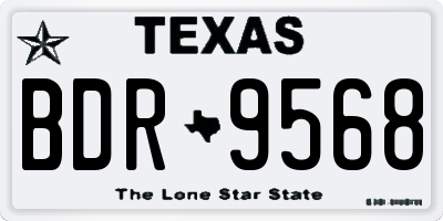 TX license plate BDR9568