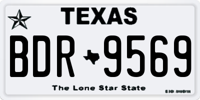 TX license plate BDR9569