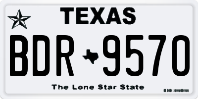 TX license plate BDR9570
