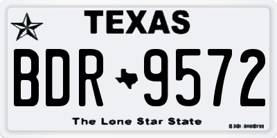 TX license plate BDR9572