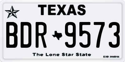 TX license plate BDR9573