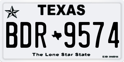 TX license plate BDR9574