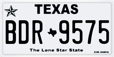 TX license plate BDR9575
