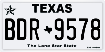 TX license plate BDR9578
