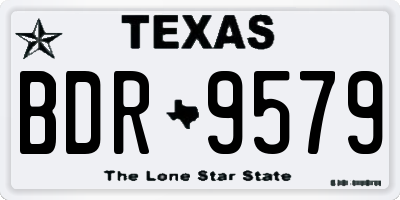 TX license plate BDR9579