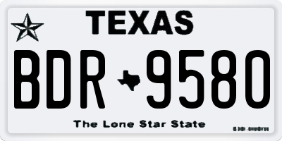 TX license plate BDR9580