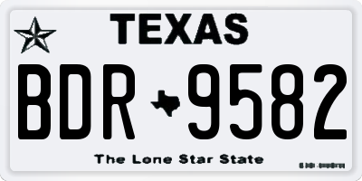 TX license plate BDR9582