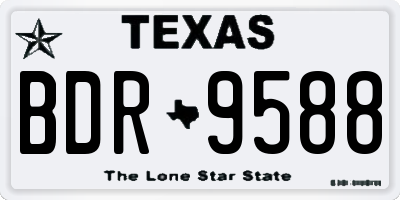 TX license plate BDR9588
