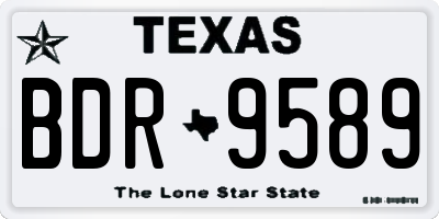 TX license plate BDR9589