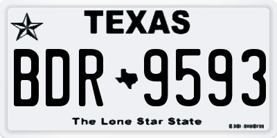 TX license plate BDR9593