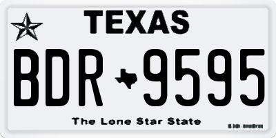TX license plate BDR9595