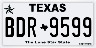 TX license plate BDR9599