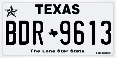 TX license plate BDR9613