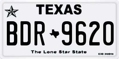 TX license plate BDR9620