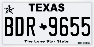 TX license plate BDR9655