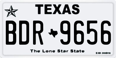 TX license plate BDR9656