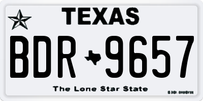TX license plate BDR9657