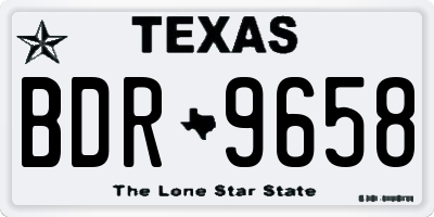 TX license plate BDR9658
