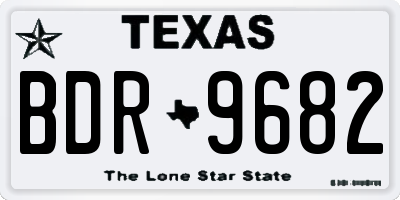 TX license plate BDR9682