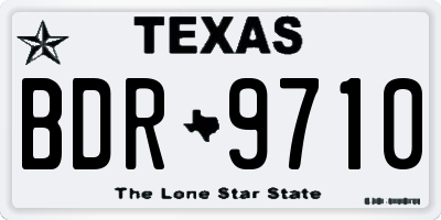 TX license plate BDR9710