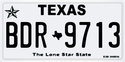 TX license plate BDR9713