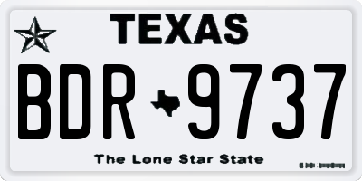 TX license plate BDR9737