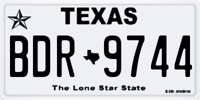 TX license plate BDR9744
