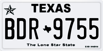 TX license plate BDR9755