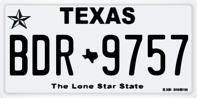 TX license plate BDR9757