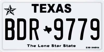 TX license plate BDR9779