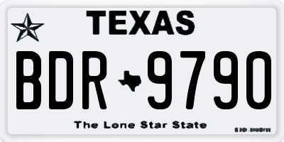 TX license plate BDR9790