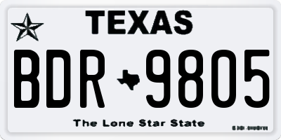 TX license plate BDR9805