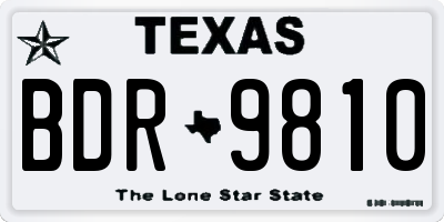 TX license plate BDR9810