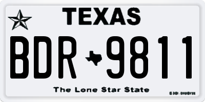 TX license plate BDR9811