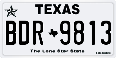 TX license plate BDR9813